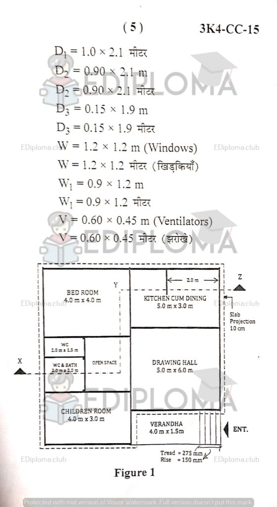 BTE Question Paper of Civil Engineering Drawing 1 2016
