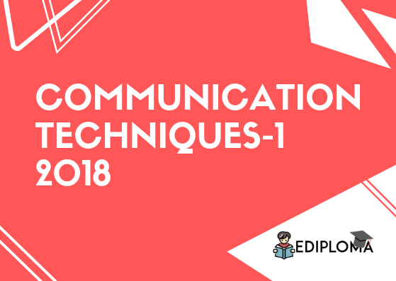 BTE Question Paper of Communication Techniques-1(Electrical Engineering) 2018
