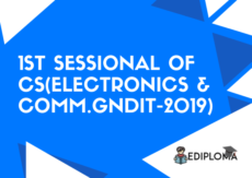 1st Sessional of CS(Electronics & Comm., GNDIT-2019)