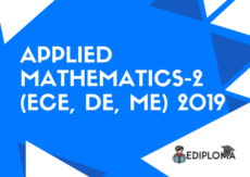BTE Question Paper of Applied Mathematics-2(ECE, DE, ME) 2019
