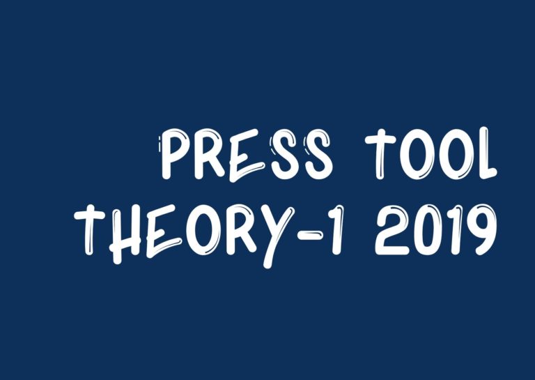 BTE Question Paper of Press Tool Theory-1 2019 [Tool & Die Making]
